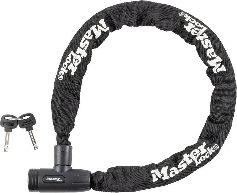 MasterLock 3ft Long x 5/16in (8mm) Diameter Hardened Steel Chain with Integrated Keyed Lock - Image 1